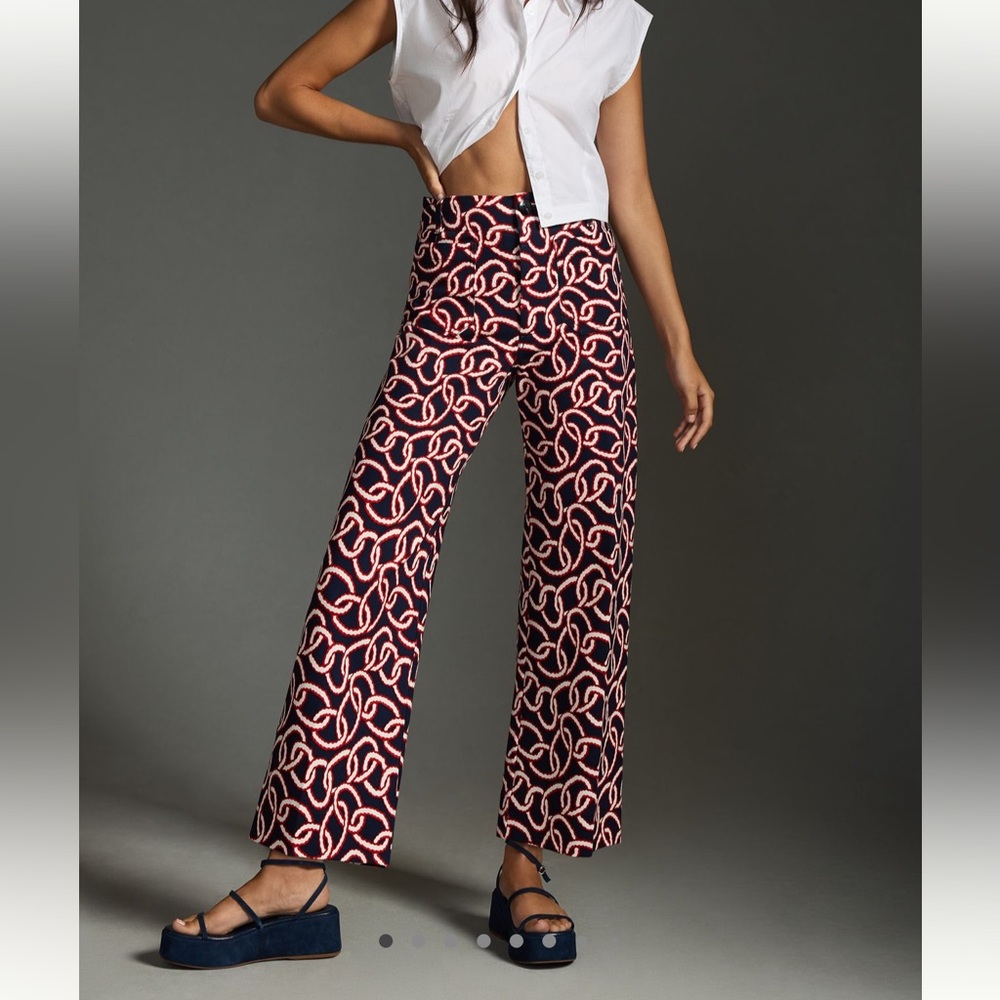 The Colette Ponte Crop Wide-Leg Pants by Maeve
